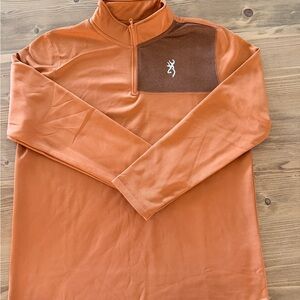 Browning Burnt Orange Quarter-Zip Pullover
